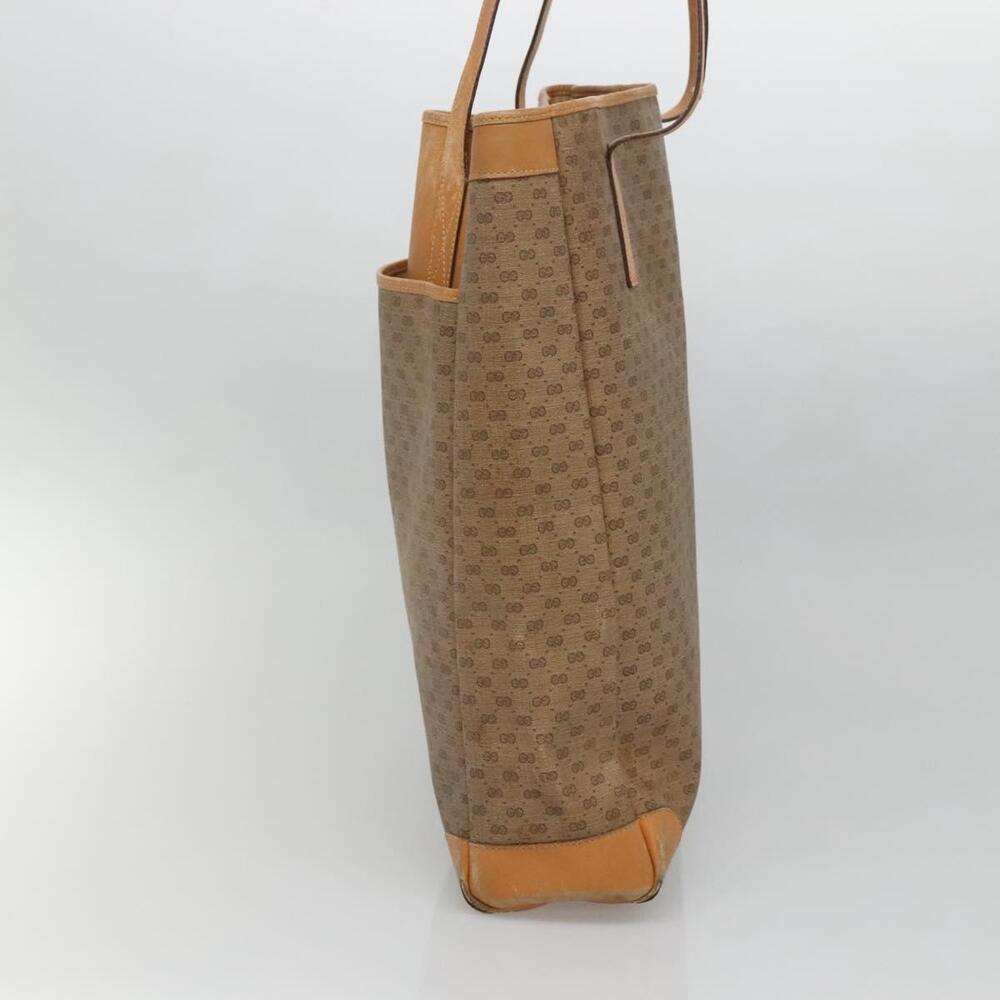 GUCCI Micro GG Canvas Tote Bag Pvc Beige Gold 002 123 002 123 - Picture 5 of 16